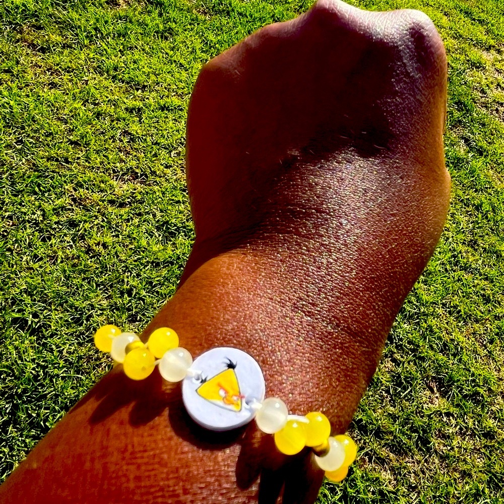 Handmade Angry Birds “Chuck” Inspo Bracelet